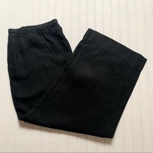 J Jill ~Love Linen Tall Black Pants